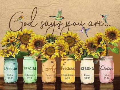 Inspirational Quotes |  God Says – Paint by Numbers 60x75cm(24×29.5in) Style Inspirational Quotes