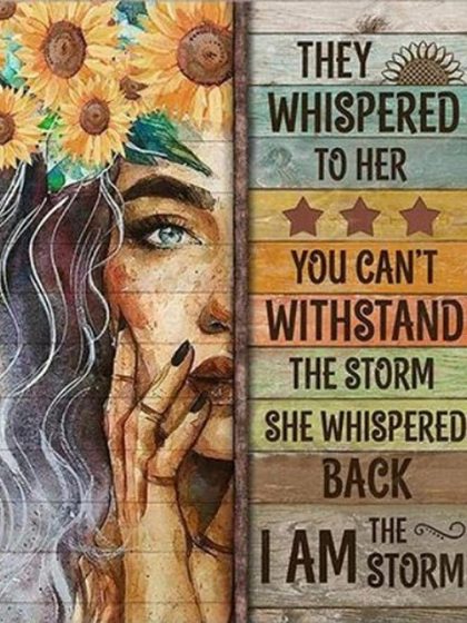 Inspirational Quotes |  I am the Storm – Paint by Numbers 60x75cm(24×29.5in) Inspirational Quotes Inspirational Quotes