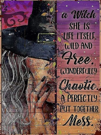 Inspirational Quotes |  She is a Witch 60x75cm(24×29.5in) Inspirational Quotes Inspirational Quotes