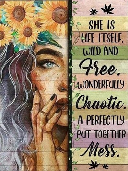 Inspirational Quotes |  She Is Wild And Free 60x75cm(24×29.5in) Inspirational Quotes Inspirational Quotes