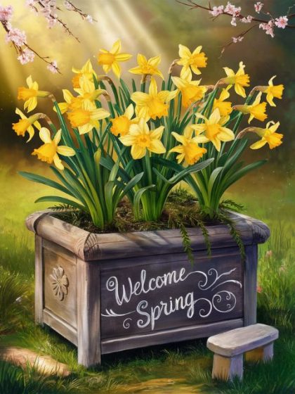 Inspirational Quotes |  Welcome Spring 60x75cm(24×29.5in) Inspirational Quotes Inspirational Quotes