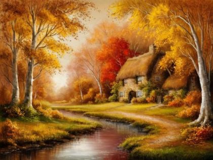 Landscape |  Autumn Dream – Paint by Numbers Kit 60x75cm(24×29.5in) Landscape Landscape