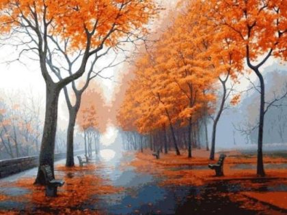 Landscape |  Autumn Trees Fantasy – Paint by Numbers Kit 60x75cm(24×29.5in) Landscape Landscape