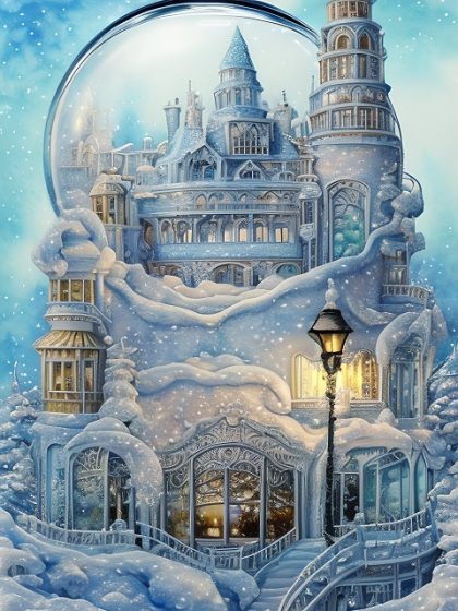 Landscape |  Castle in Frozen Time 60x75cm(24×29.5in) Landscape Landscape