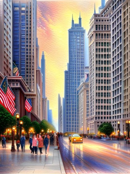 Landscape |  Chicago 60x75cm(24×29.5in) Landscape Landscape