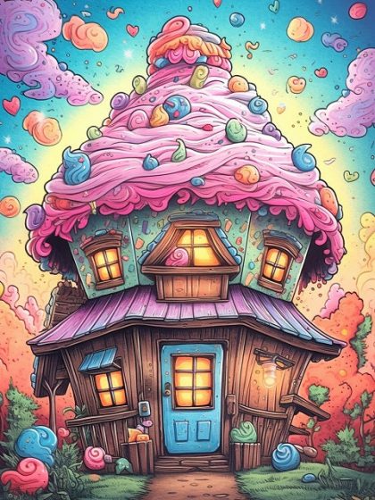 Landscape |  Cupcake House 60x75cm(24×29.5in) Landscape Landscape