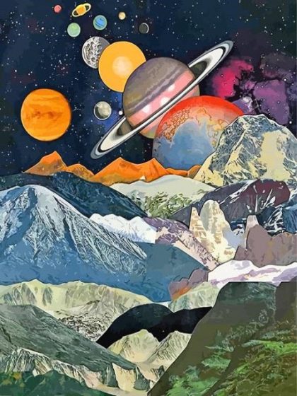 Landscape |  From Moon – Paint by Numbers Kit 60x75cm(24×29.5in) Landscape Landscape