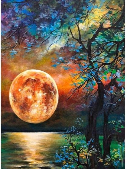 Landscape |  Full Moon – Paint by Numbers Kit 60x75cm(24×29.5in) Landscape Landscape