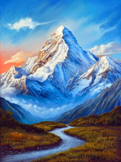 Landscape |  Himalaya Peak – Paint by Numbers Kit 60x75cm(24×29.5in) Landscape Landscape