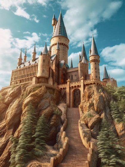 Landscape |  Hogwarts Castle 60x75cm(24×29.5in) Landscape Landscape