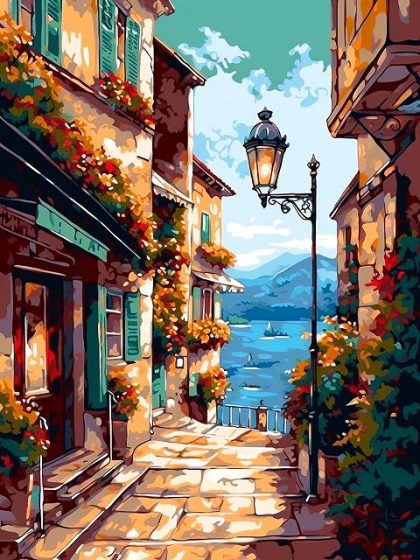 Landscape |  Italian Street 60x75cm(24×29.5in) Landscape Landscape