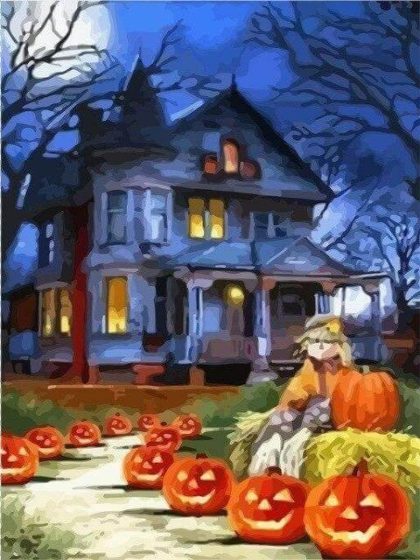 Landscape |  Pumpkin House 60x75cm(24×29.5in) Landscape Landscape