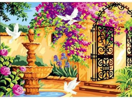 Landscape |  Romantic Garden – Paint by Numbers Kit 60x75cm(24×29.5in) Landscape Landscape