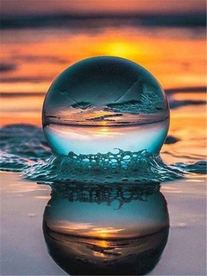 Landscape |  Sunset in the Glass Ball 60x75cm(24×29.5in) Landscape Landscape