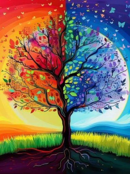 Landscape |  Tree of Life 1 – Paint by Numbers Kit 60x75cm(24×29.5in) Landscape Landscape