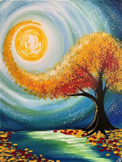 Landscape |  Whirl of Leaves – Paint by Numbers Kit 60x75cm(24×29.5in) Landscape Landscape