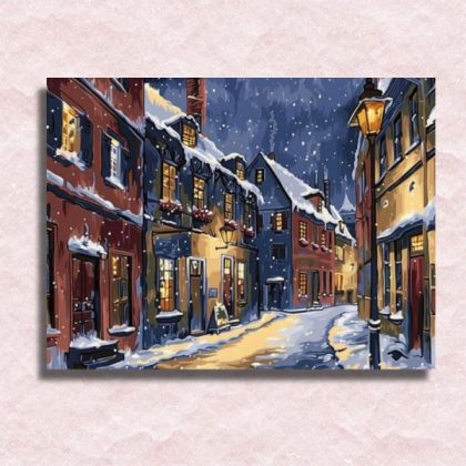 Landscape |  Winter Night Street 60x75cm(24×29.5in) Landscape Landscape