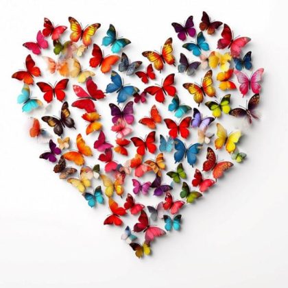 Love |  Butterfly Heart – Paint by Numbers Kit 60x60cm(23.5×23.5in) Love Love