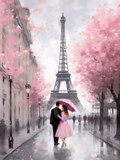 Love |  Romantic Paris 60x75cm(24×29.5in) Style Love