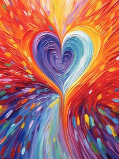 Love |  Swirling Heart 60x75cm(24×29.5in) Love Love