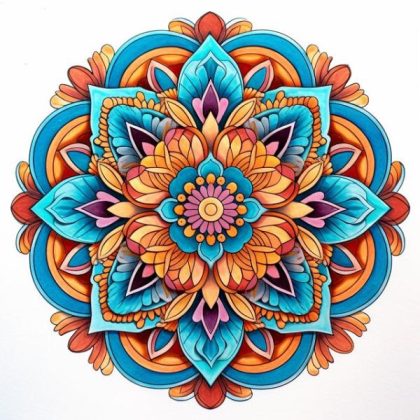 Mandala |  Celestial Mandala 60x60cm(23.5×23.5in) Mandala Mandala