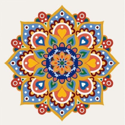 Mandala |  Mandala of Hearts 60x60cm(23.5×23.5in) Mandala Mandala