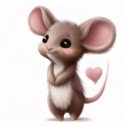 Mini |  Mouse in Love 20x20cm(8x8in) Mini Mini