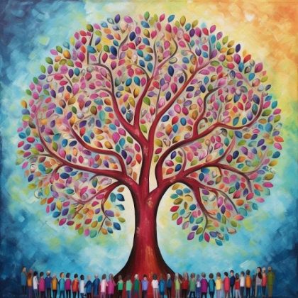 Mini |  Tree of Life Gathering 20x20cm(8x8in) Mini Mini