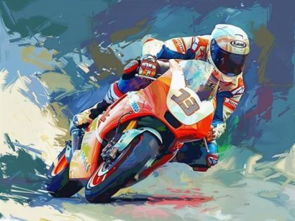 Motorbike |  Motorcycle Racer 60x75cm(24×29.5in) Motorbike Motorbike