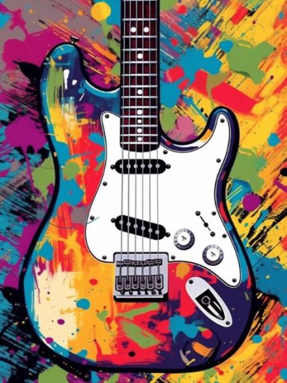 Music |  Rock Guitar 60x75cm(24×29.5in) Music Music