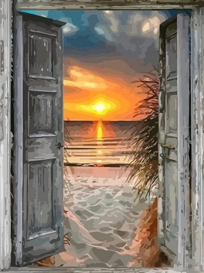 Ocean |  Doorway to Sea 60x75cm(24×29.5in) Landscape & Nature Ocean