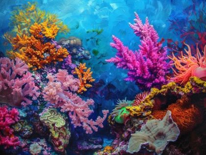 Ocean |  Fascinating Underwater Life 60x75cm(24×29.5in) Landscape & Nature Ocean