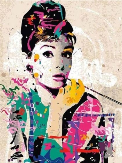 People Kits |  Audrey Hepburn 60x75cm(24×29.5in) People People Kits