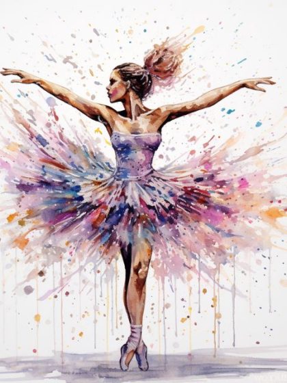 People Kits |  Color Dot Ballerina 60x75cm(24×29.5in) People People Kits