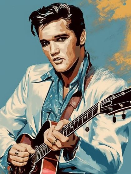 People Kits |  Elvis Presley – Paint by Numbers 60x75cm(24×29.5in) People People Kits