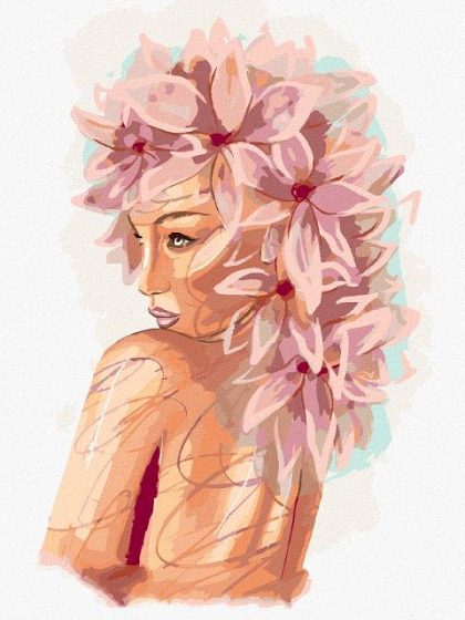 People Kits |  Lovely Lady in Pink 60x75cm(24×29.5in) People People Kits