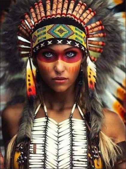 People Kits |  Native American Girl 60x75cm(24×29.5in) People People Kits