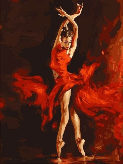 People Kits |  Red Ballerina 60x75cm(24×29.5in) People People Kits