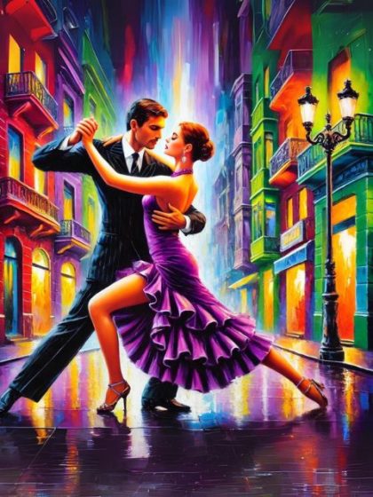 People Kits |  Tango in Violet 60x75cm(24×29.5in) People People Kits