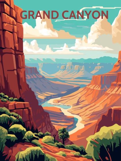 Posters |  Grand Canyon Poster 40x50cm(16x20in) Landscape & Nature Posters