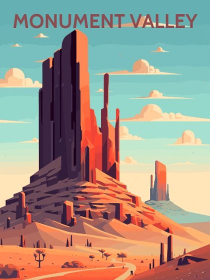 Posters |  Monument Valley Poster 40x50cm(16x20in) Landscape & Nature Posters