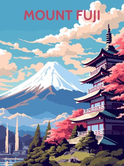 Posters |  Mount Fuji Poster 40x50cm(16x20in) Landscape & Nature Posters