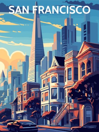 Posters |  San Francisco Poster 40x50cm(16x20in) Landscape & Nature Posters