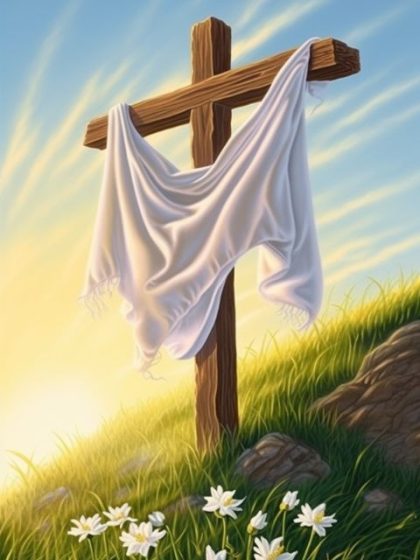 Religious Kits |  Burial Cloth on Cross 60x75cm(24×29.5in) Religious Religious Kits