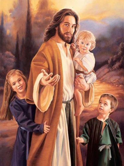 Religious Kits |  Jesus and Children 60x75cm(24×29.5in) Religious Religious Kits