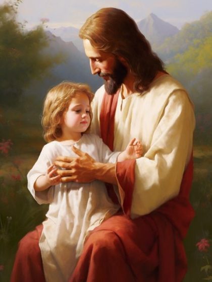 Religious Kits |  Jesus with Child 60x75cm(24×29.5in) Religious Religious Kits