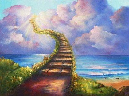 Religious Kits |  Stairs to Heaven – Paint by Numbers Kit 60x75cm(24×29.5in) Religious Religious Kits