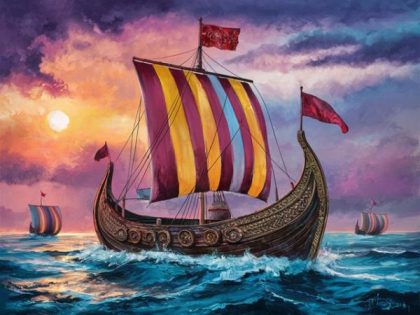 Sailboat |  Viking Ship 60x75cm(24×29.5in) Vehicle Sailboat