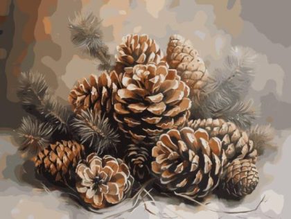 Tree |  Pine Cones 60x75cm(24×29.5in) Landscape & Nature Tree