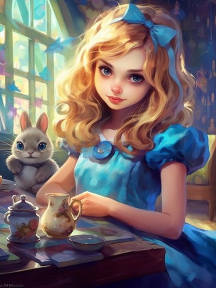 Woman |  Alice in Wonderland 60x75cm(24×29.5in) People Woman